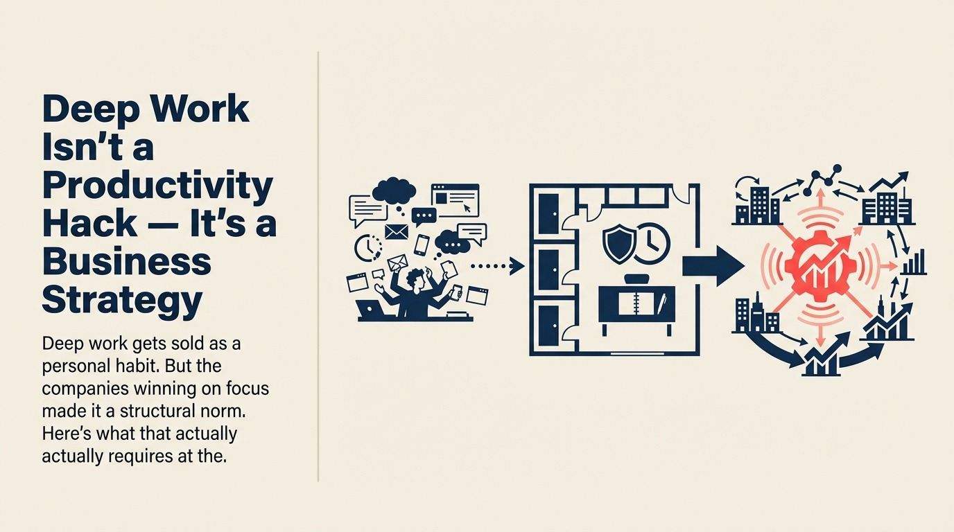 Deep work as a business strategy represented by a protected organizational focus chamber