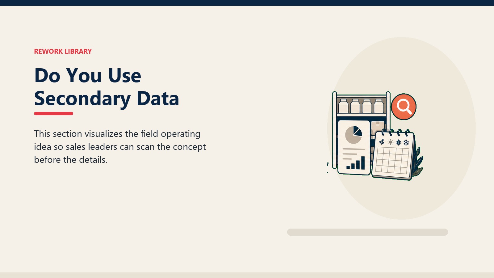 Do You Use Secondary Data showing blank stock shelf tiles, crop-season calendar window, and one coral replenishment marker