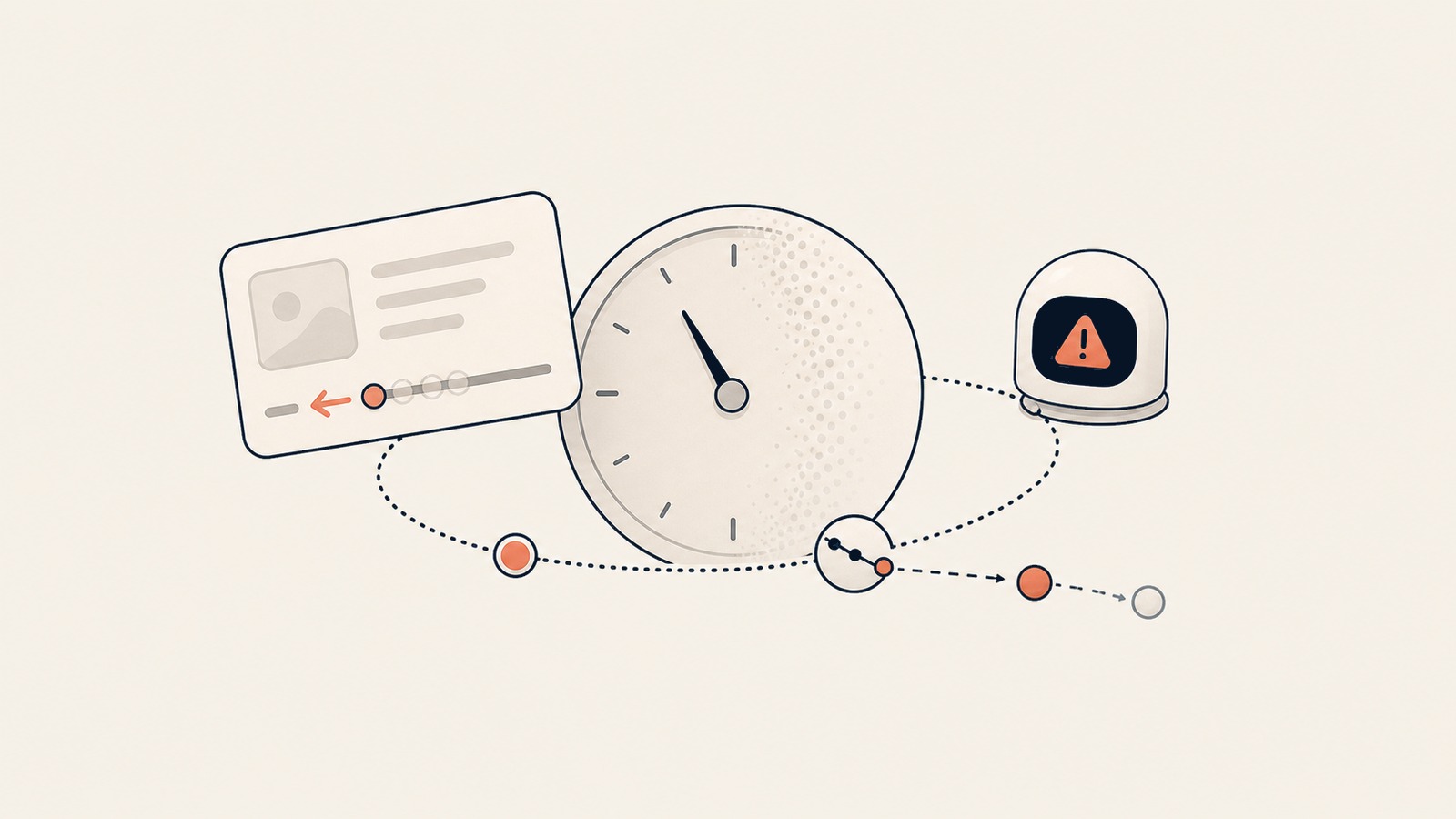 AI Forecasting Agent Visualisierung zeigt eine Slippage-Verfallsuhr