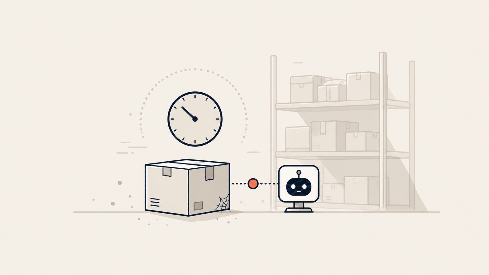 AI Inventory Alert Agent visual en línea mostrando el reloj de descomposición de productos de baja rotación