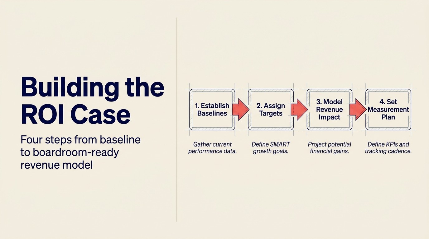 Building the ROI case: four steps from baseline to boardroom-ready revenue model