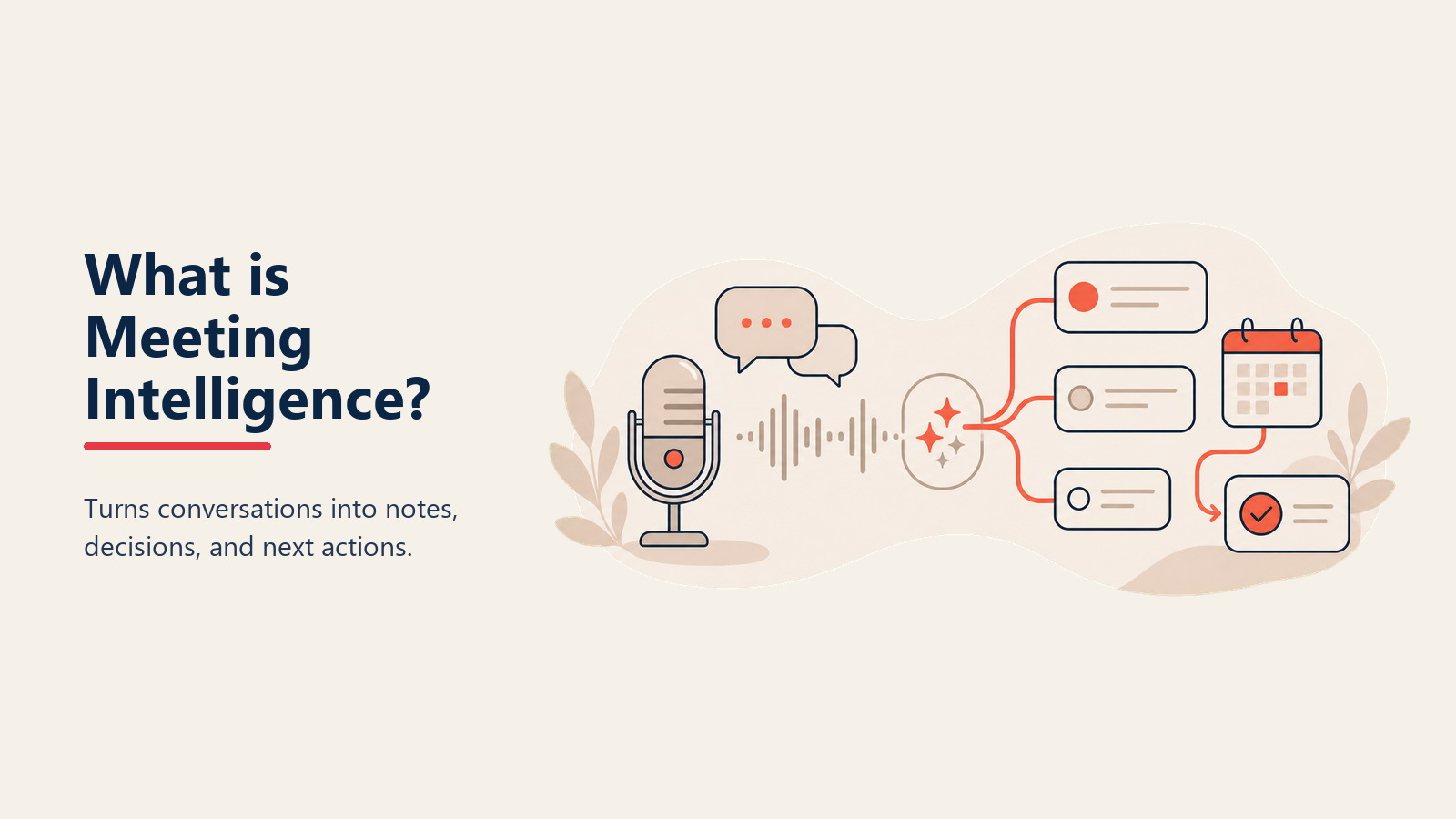 Pipeline de grabación de reuniones transformando audio en notas de CRM e insights de coaching