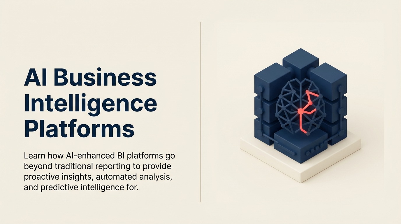 AI business intelligence platform turning governed data into forecasts and alerts
