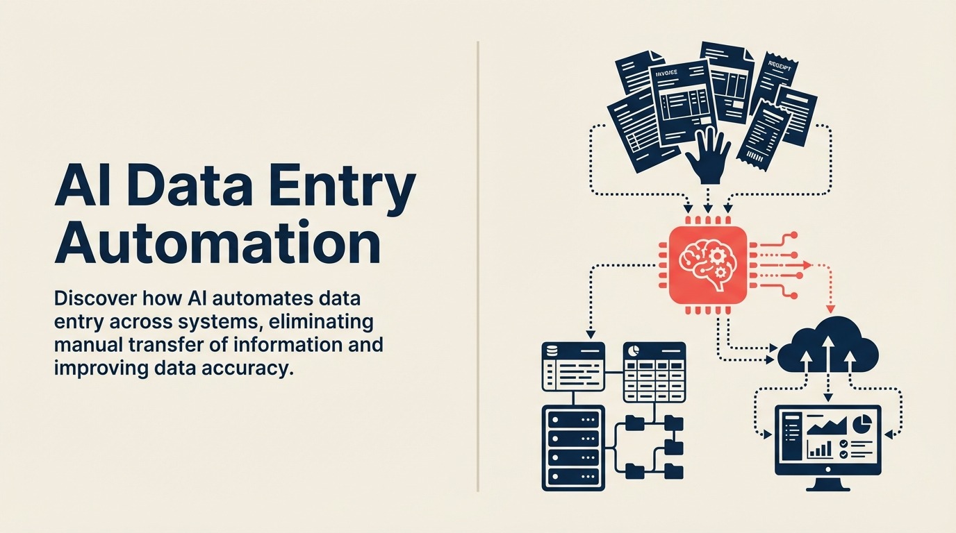 AI Data Entry Automation illustrated with an article-specific business framework