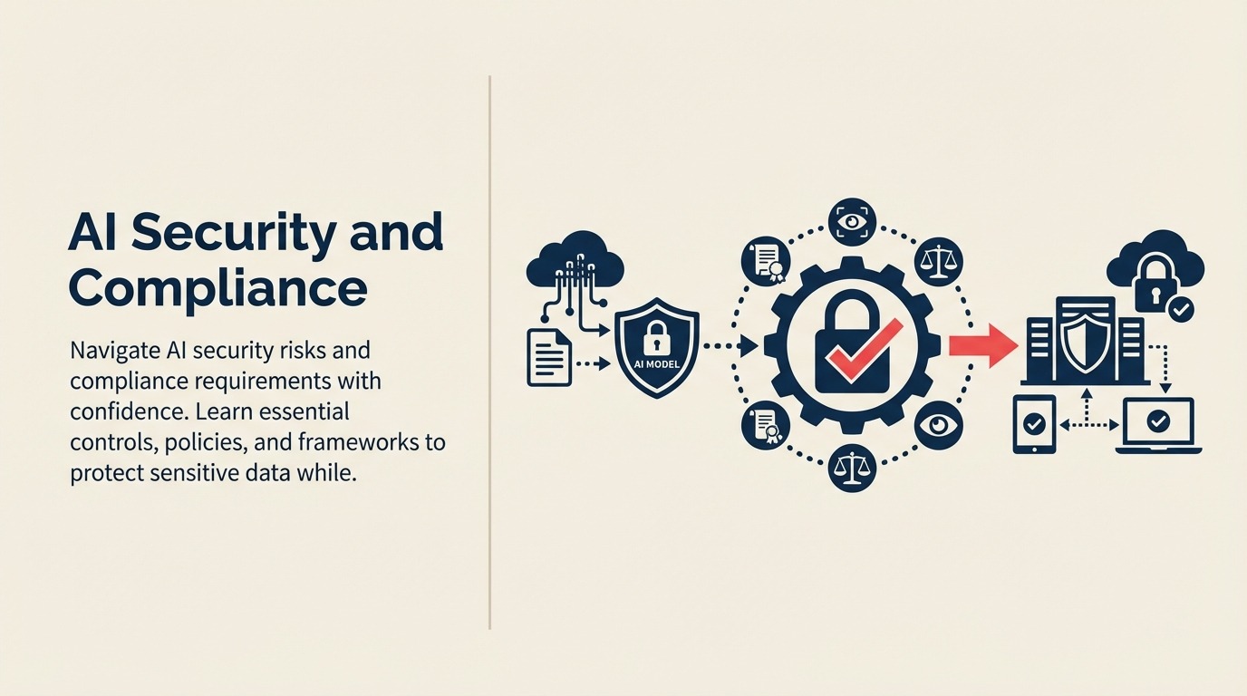 AI Security and Compliance illustrated with an article-specific business framework