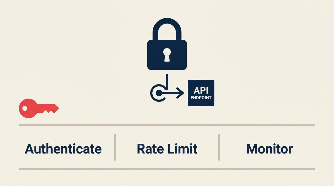 What Is API Security? illustrated with secured API gateway with credential key and permission aperture
