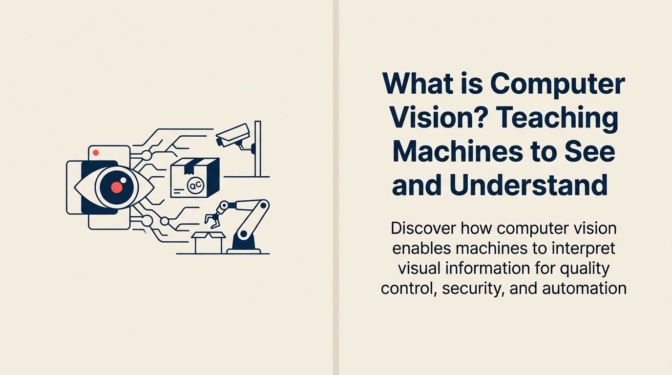 What Is Computer Vision shown as camera eye extracting structured objects