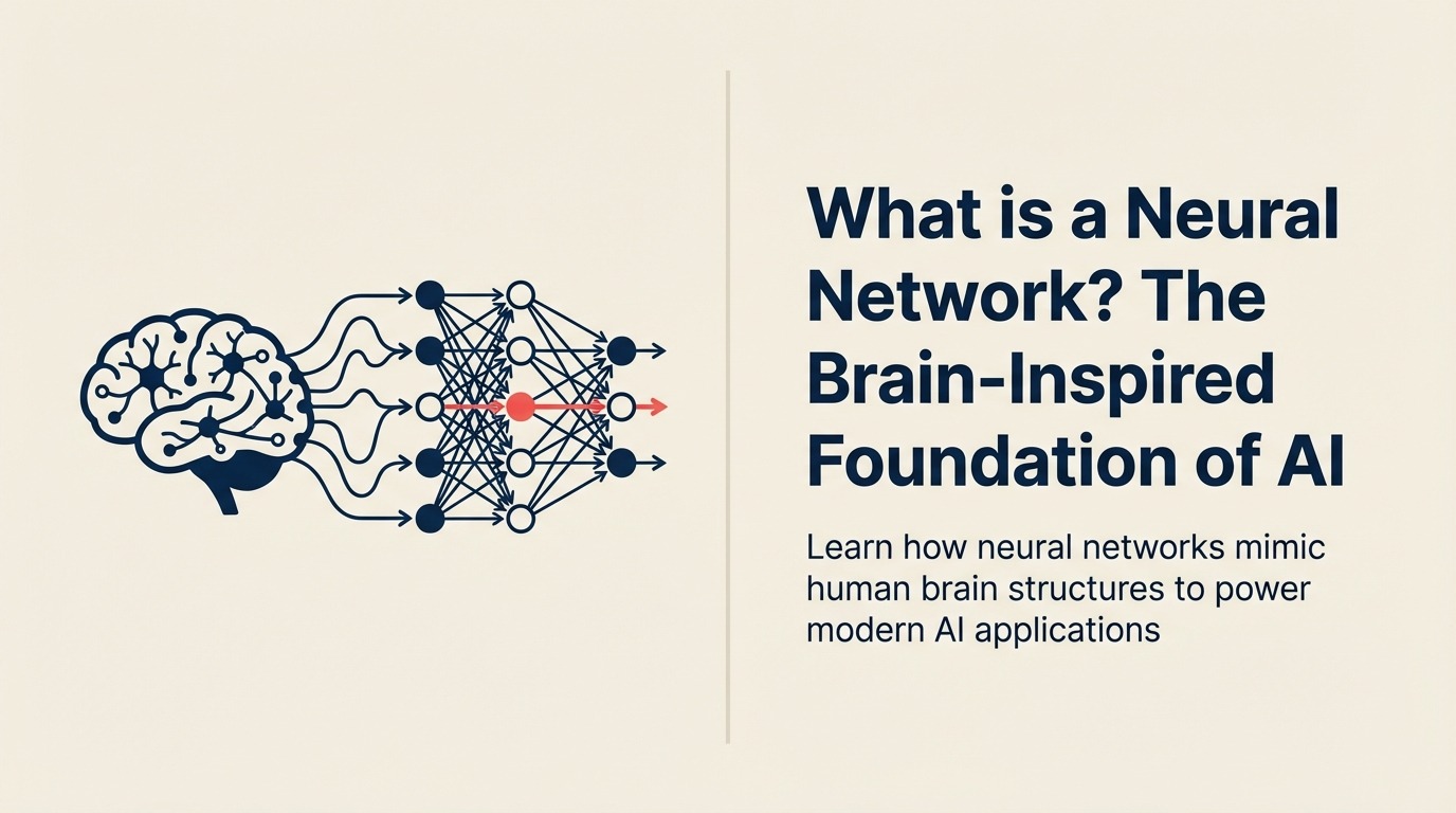 What Is a Neural Network? shown as layered mesh with adjustable connection weights