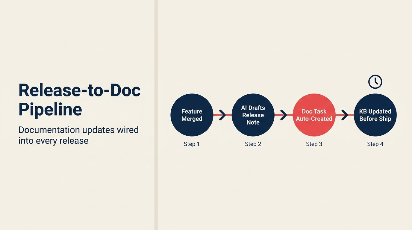 Release-to-Doc Pipeline: documentation updates wired into every release