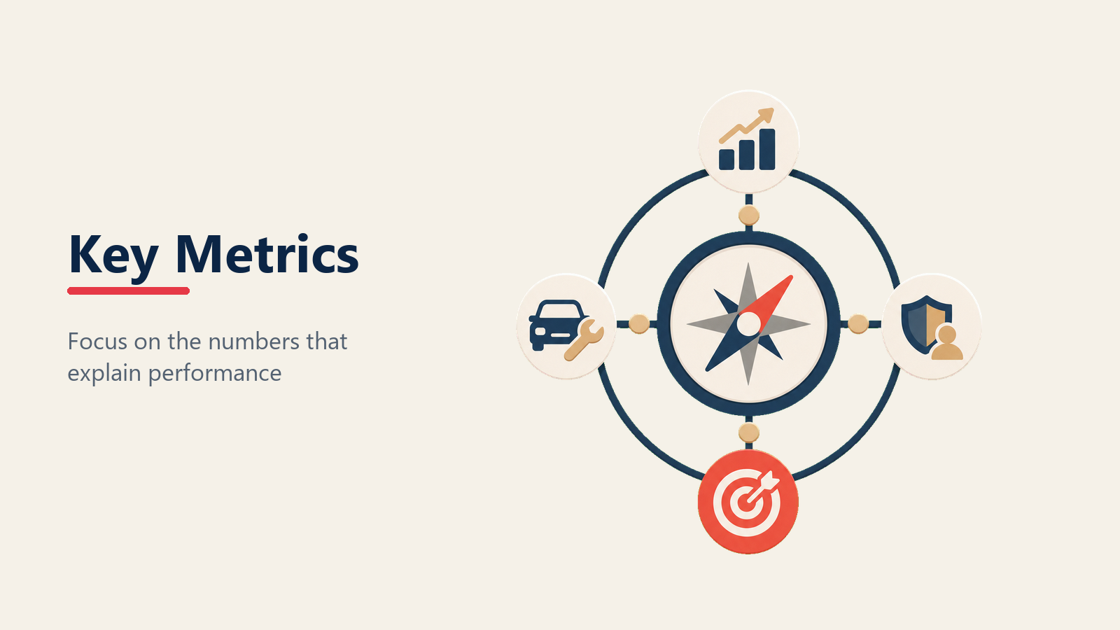 Dealership benchmark metrics across productivity, gross, F&I, inventory and service