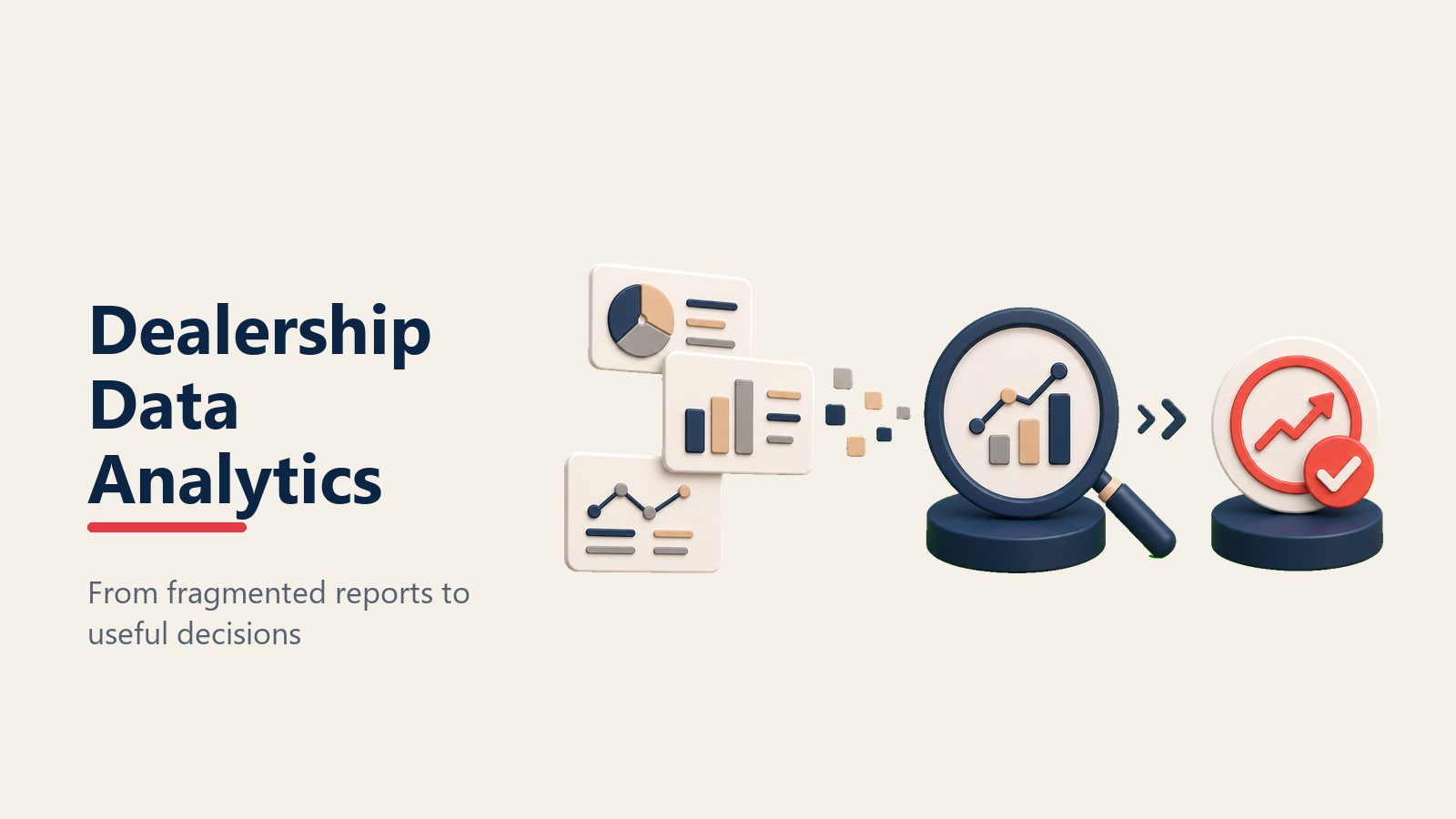 Dealership Data Analytics shown as dealership data prism in a Rework Library editorial illustration