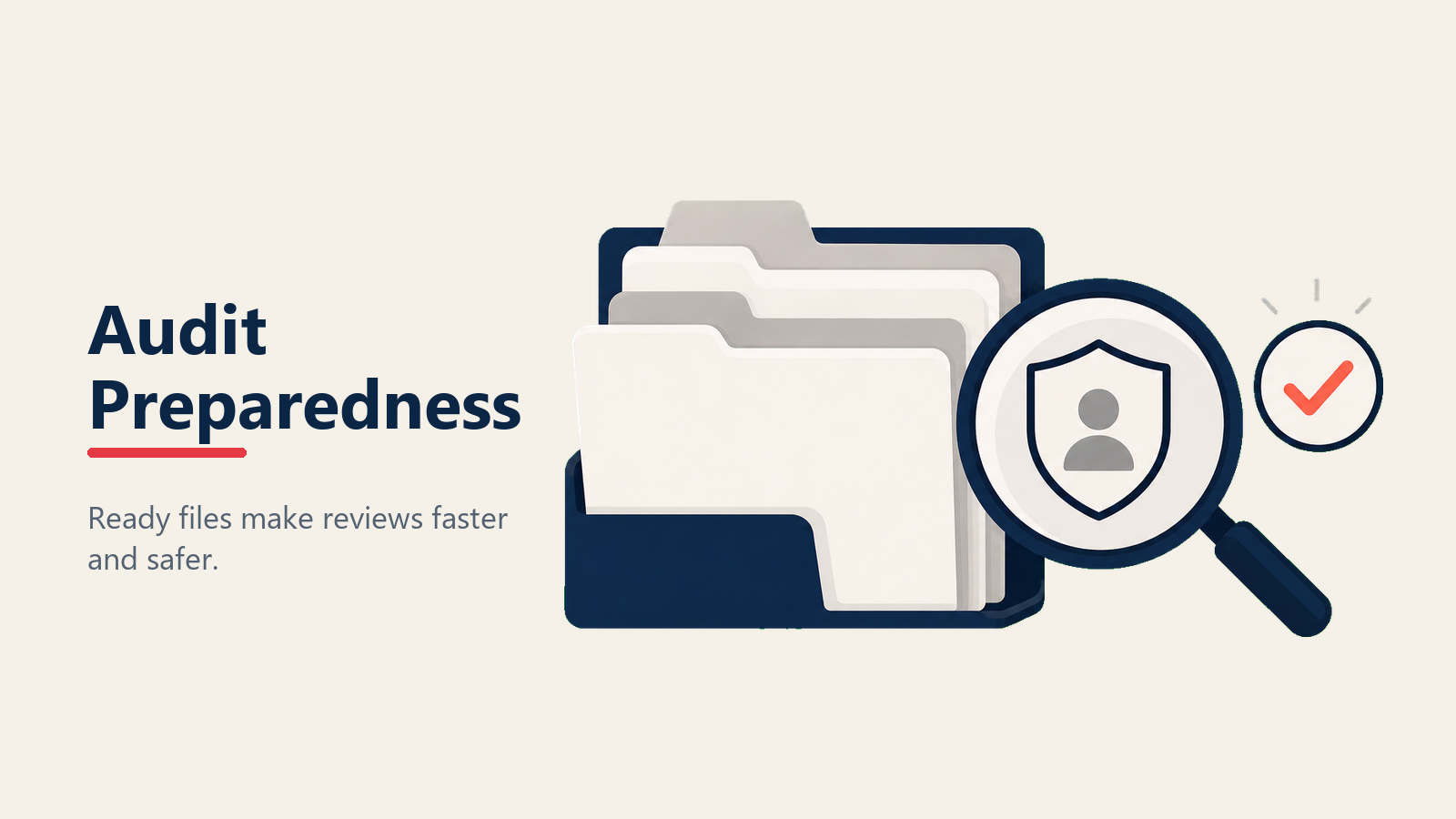 F&I audit preparedness shown as sampled deal jackets moving through review, correction, and evidence archive
