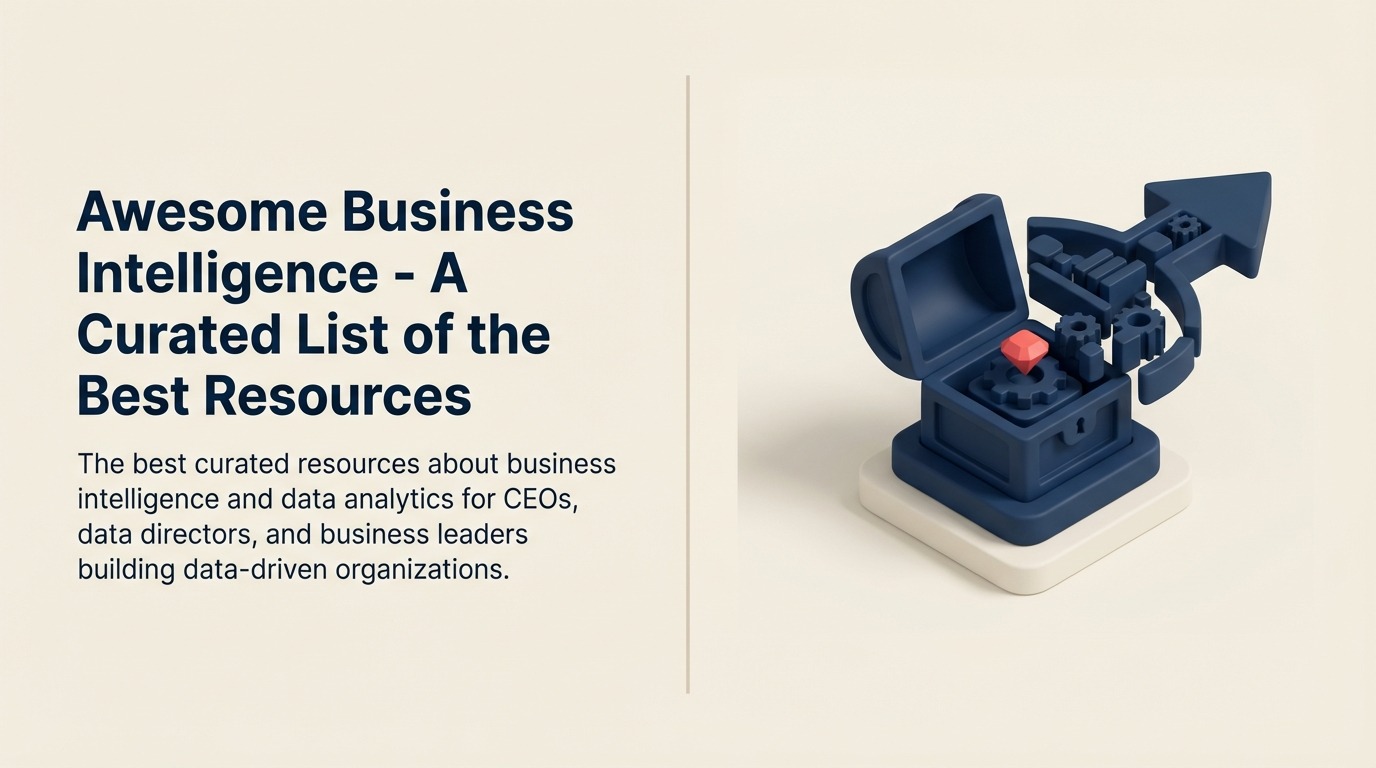 Awesome business intelligence resources visual with a decision lens turning data tiles into a clear signal