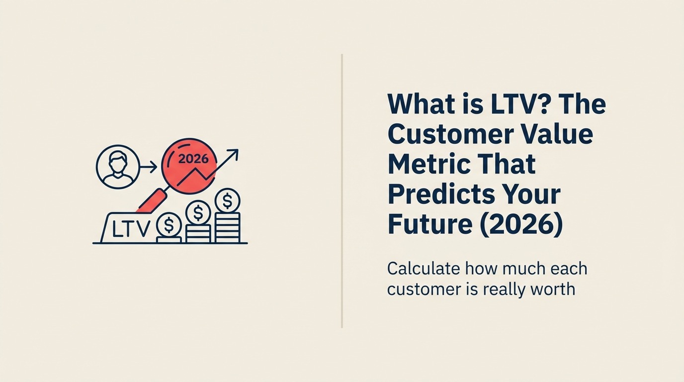Customer lifetime value illustrated by repeated purchases and retention feeding a net value reservoir after service costs