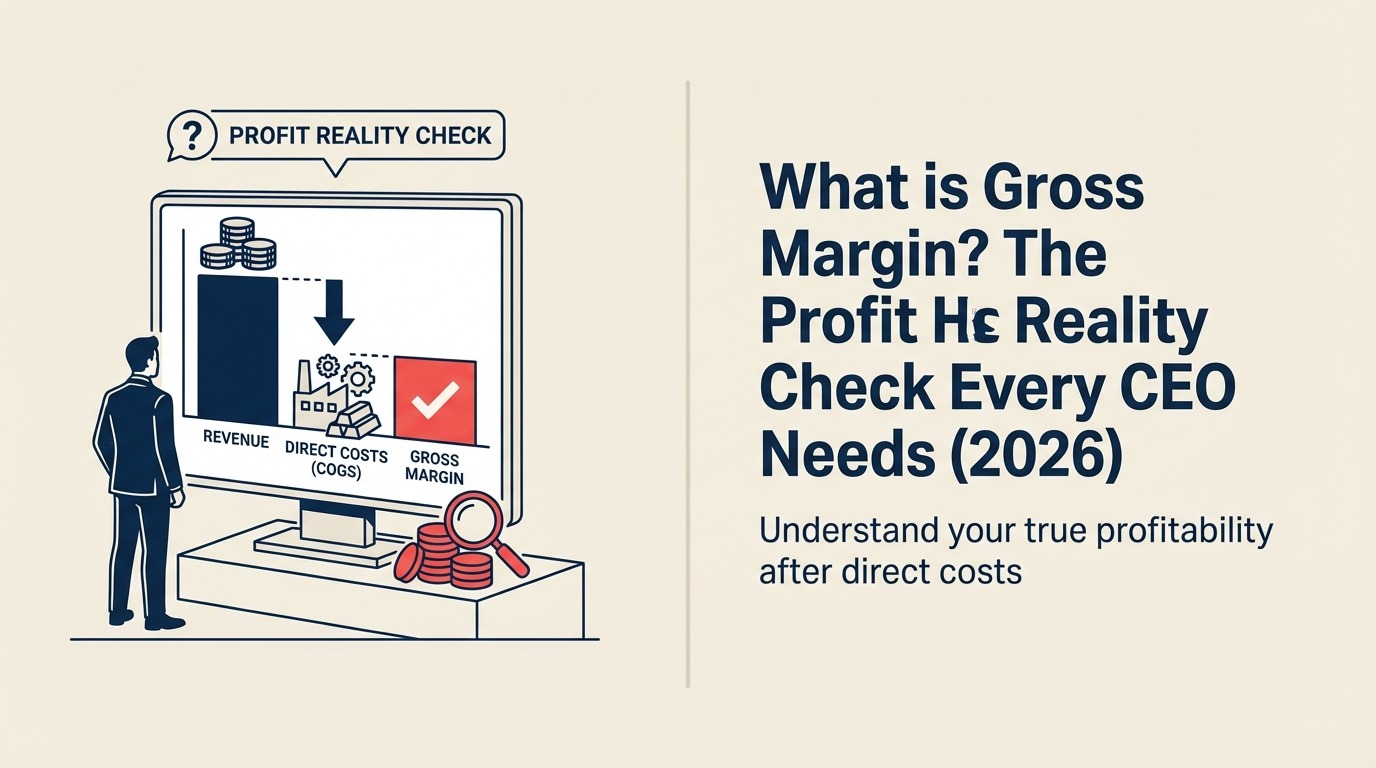 Gross margin separator showing revenue retained after direct costs