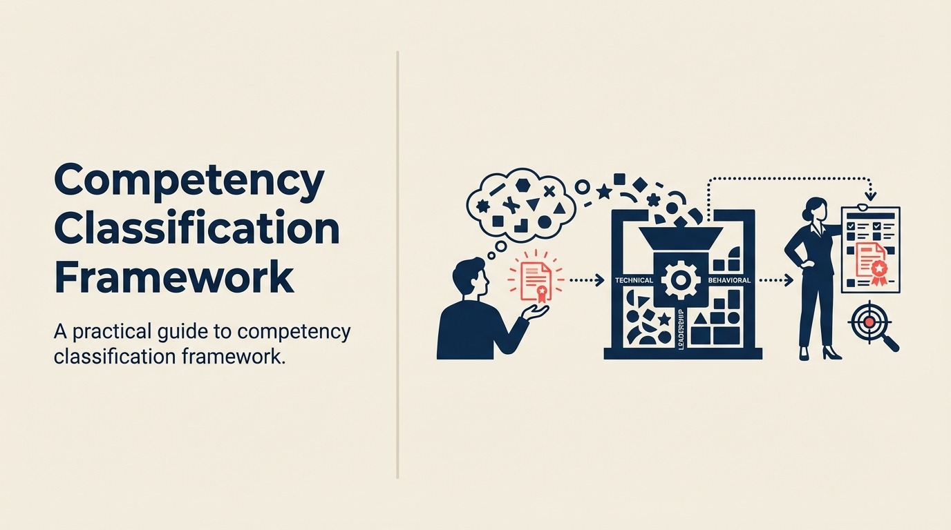 Competency classification framework connecting organizational core capabilities to foundational, functional, and technical competencies
