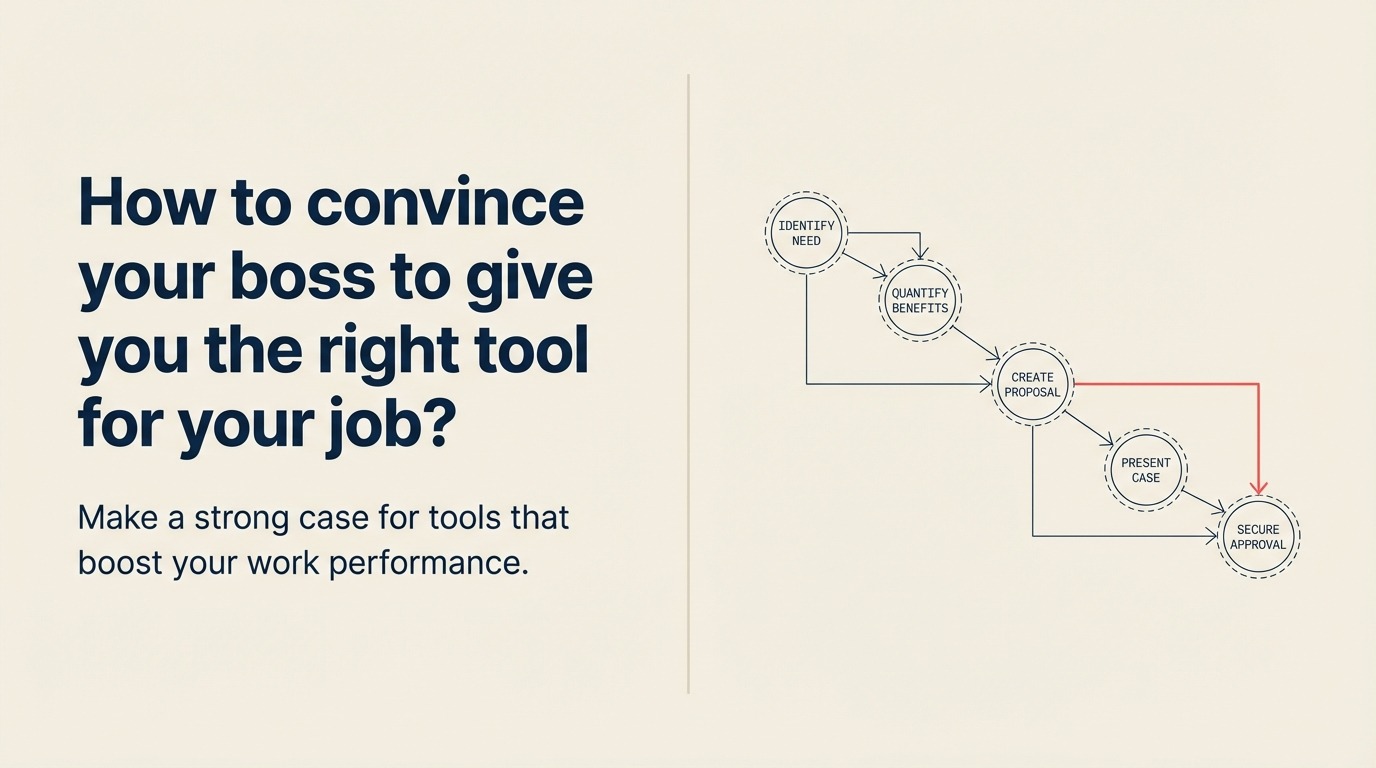 How to convince your boss to buy software illustrated by a business case key unlocking an approval gate