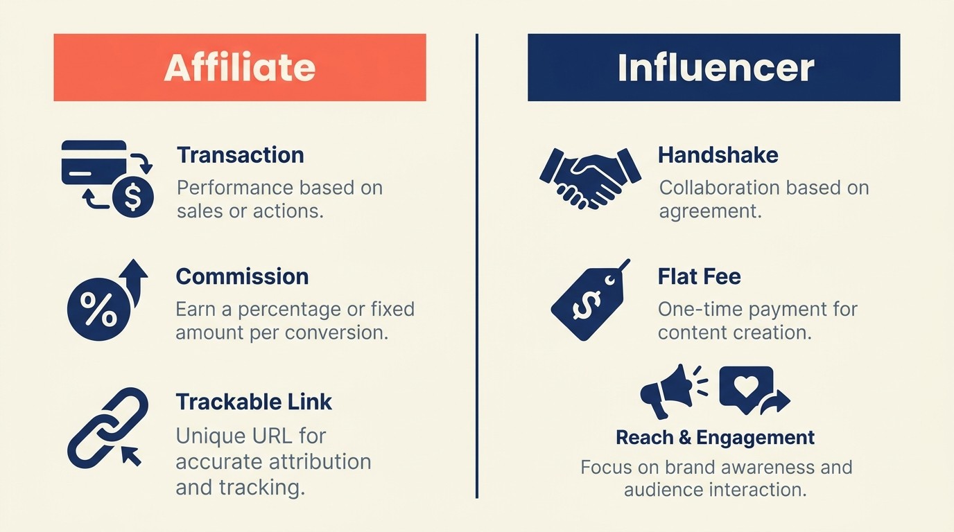 Influencer marketing vs program afiliasi dan saluran akuisisi lainnya dibandingkan