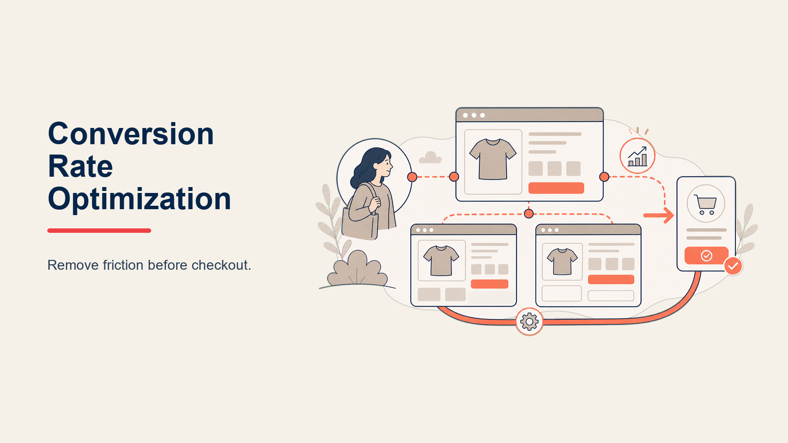 Conversion Rate Optimization illustrated with conversion diagnostic lens