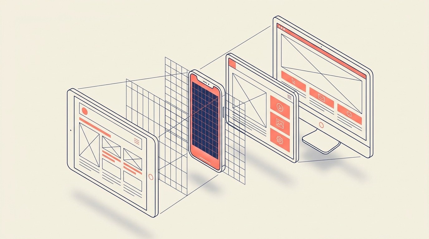 Mobile-first design philosophy starting with smallest screens and progressively enhancing