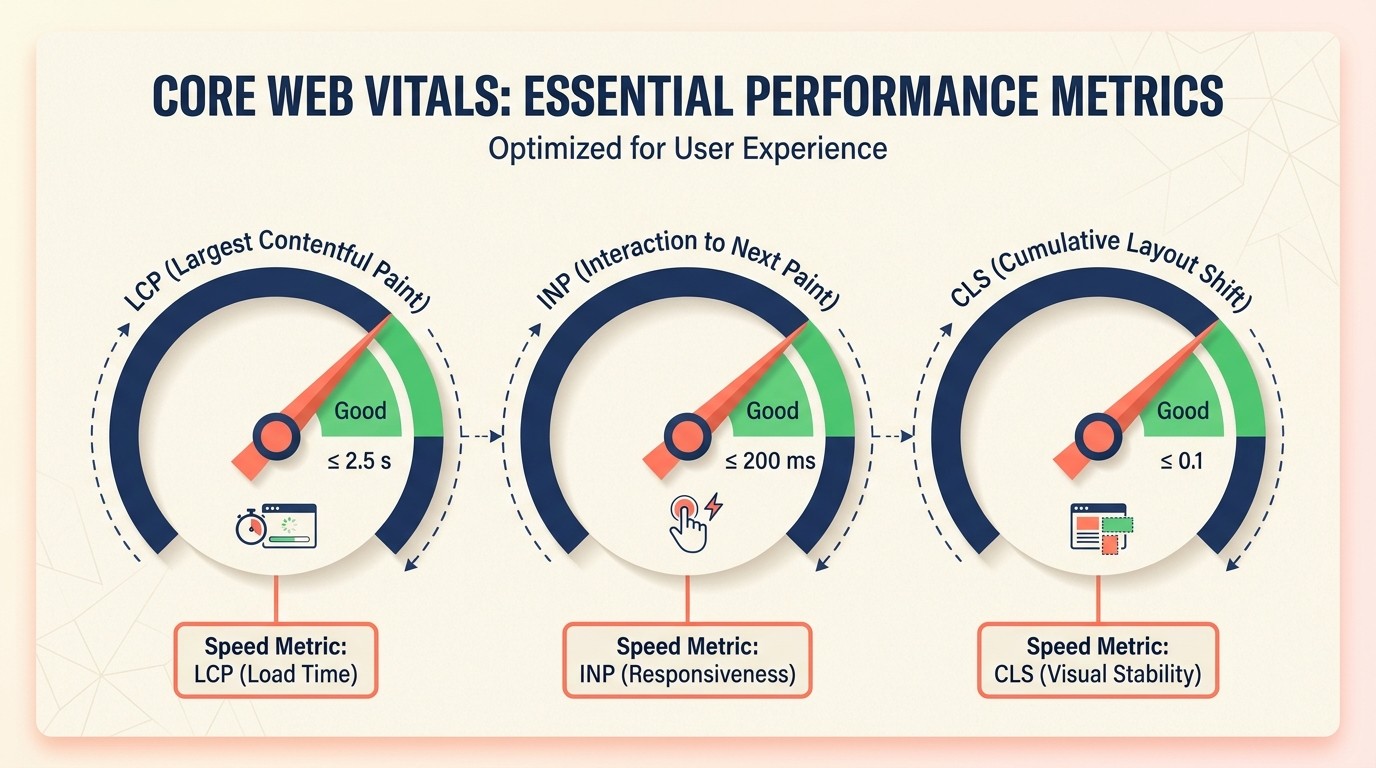 Mobile performance metrics Core Web Vitals LCP FID CLS optimization
