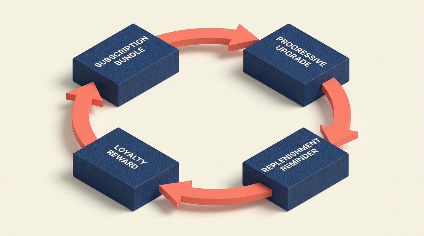 Retention-Bundle-Taktiken einschließlich Abonnements, progressiver Bundles und Loyalitätsbelohnungen
