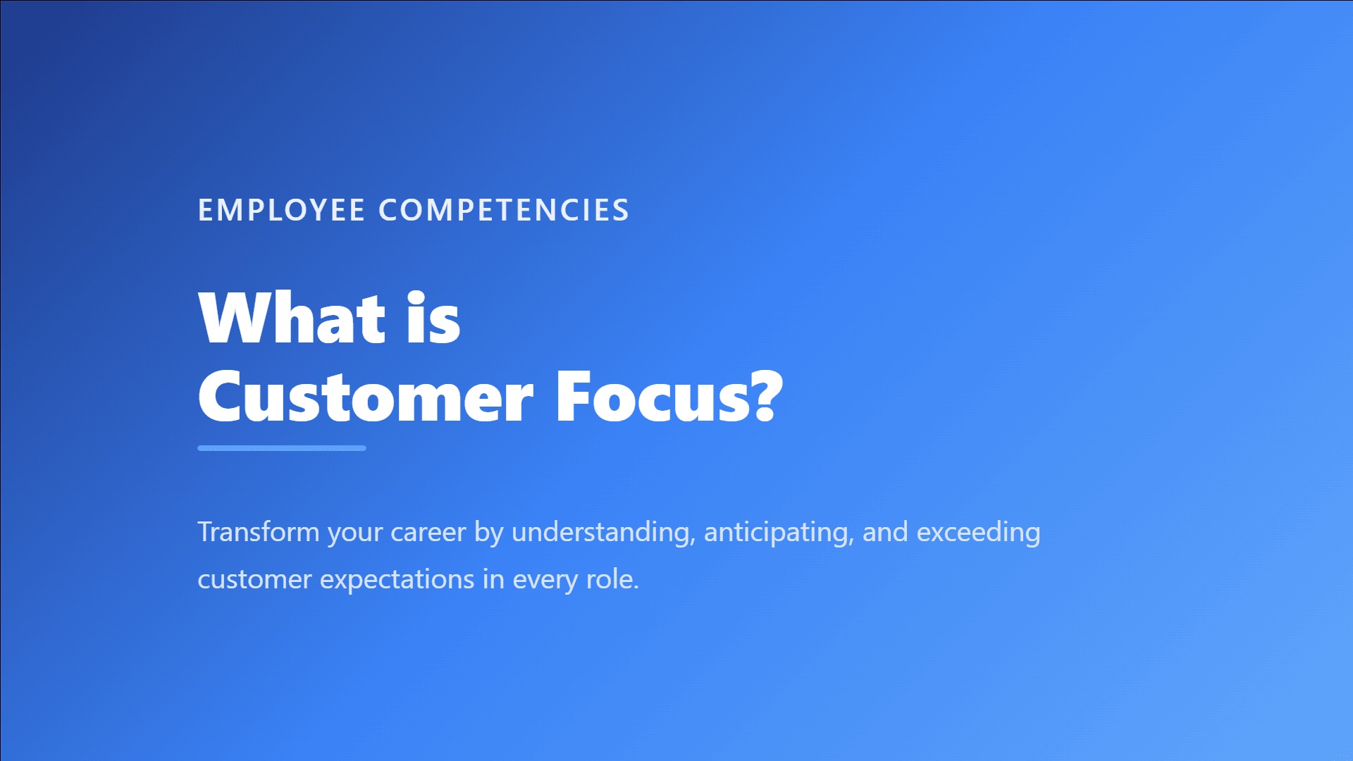 What Is Customer Focus? shown as compass aimed at one coral customer node
