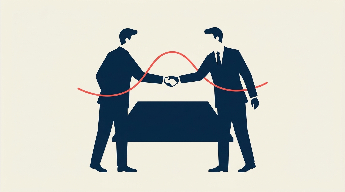 Negotiation skills shown as two interlocking keys opening a shared value vault