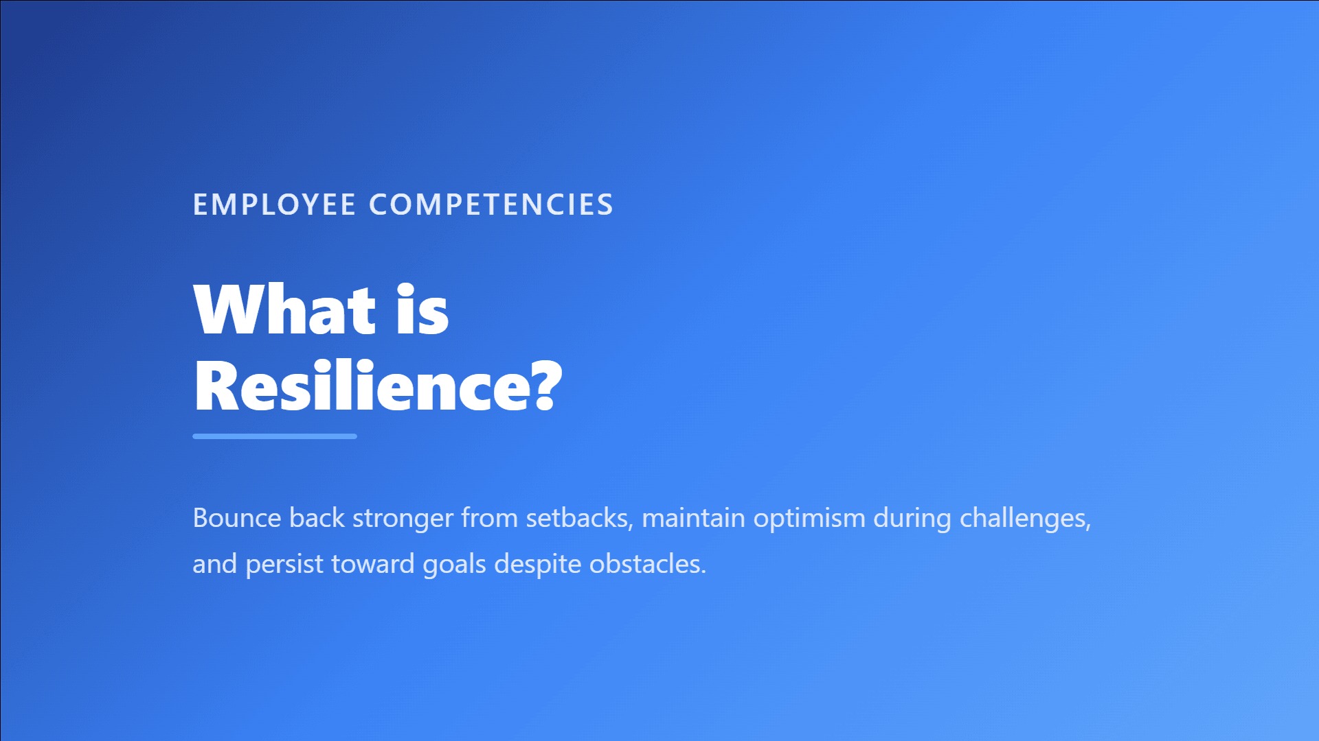 What Is Workplace Resilience? illustrated with a flexible arched bridge bending under a heavy warm-gray weight yet returning toward one coral destination marker