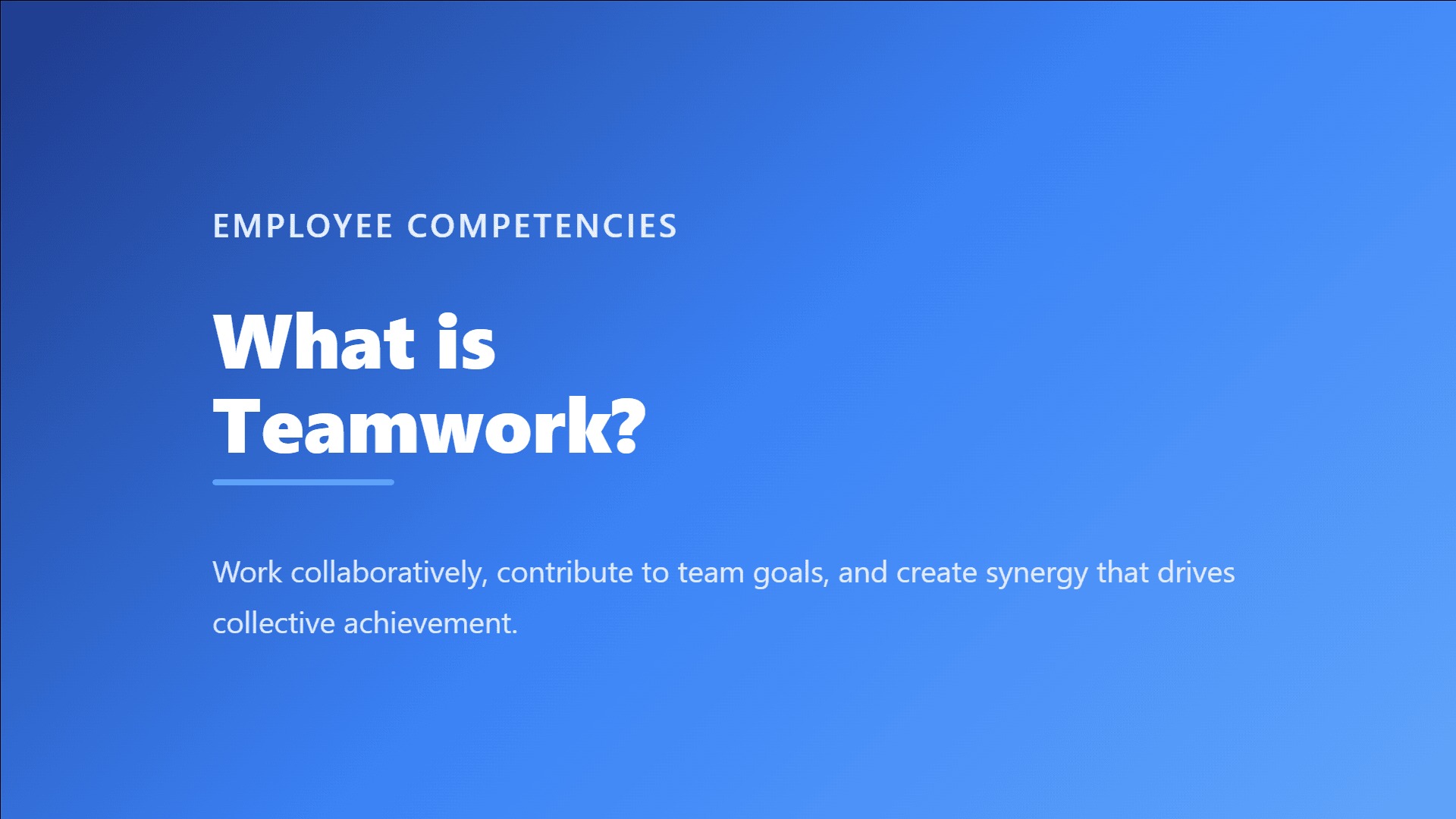 Teamwork:集団的卓越性の基盤