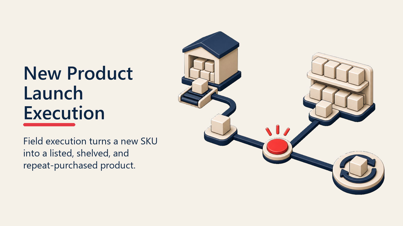 New Product Launch Execution shown as new SKU launch journey