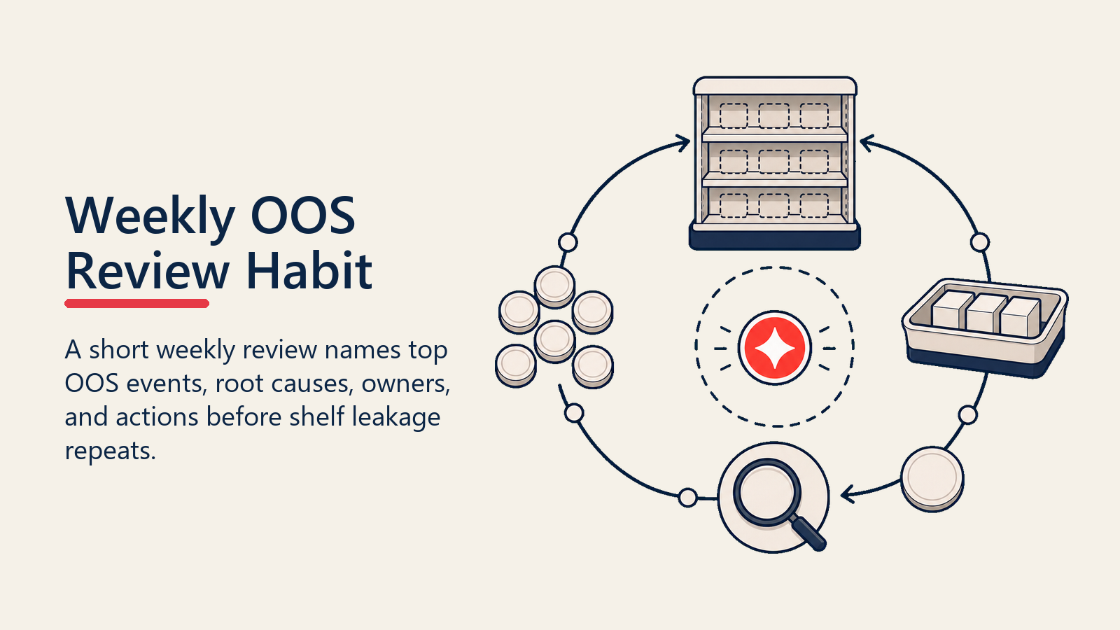 Weekly OOS Review Habit shown as weekly OOS review loop
