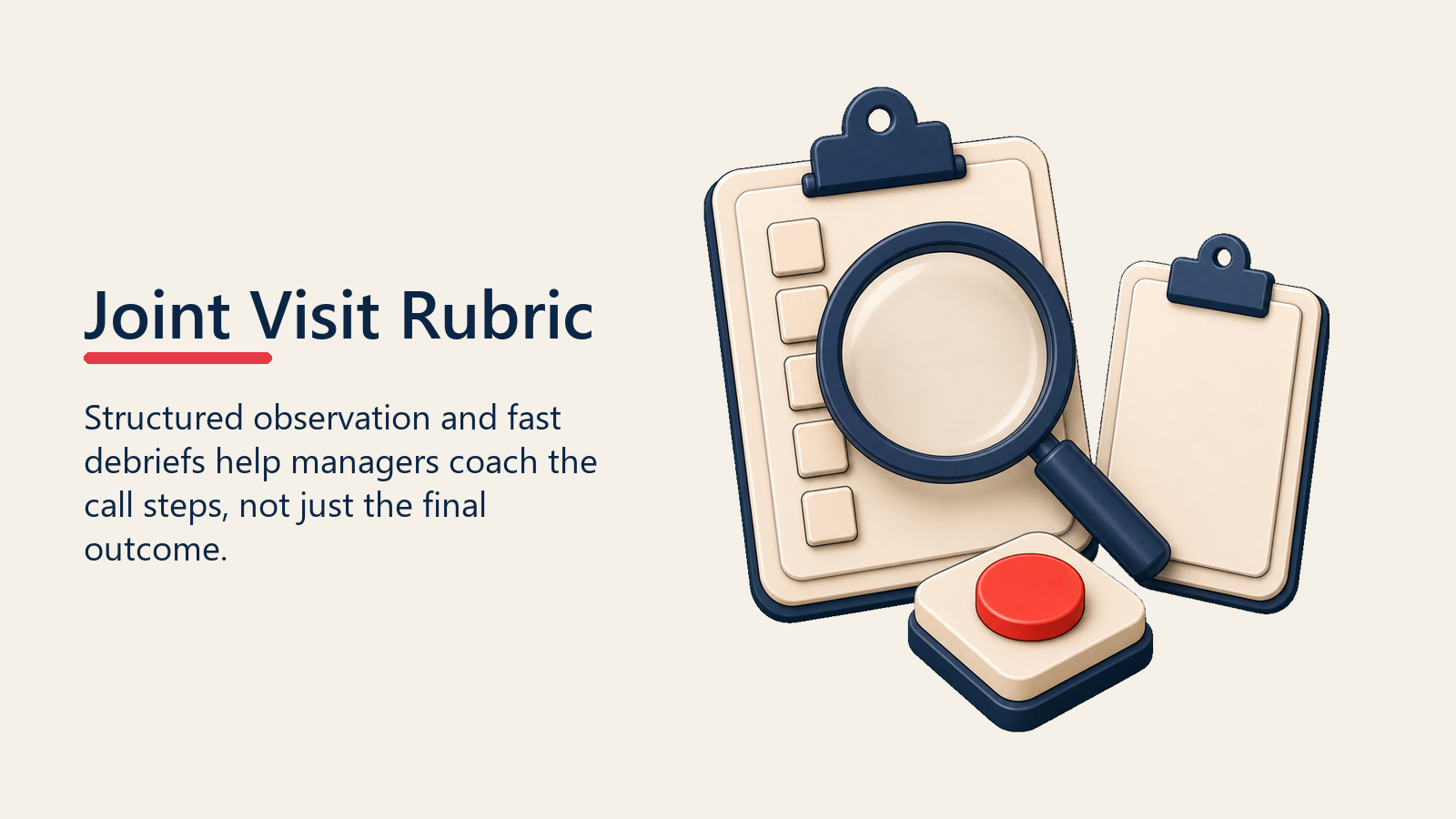 Joint Visit Rubric shown as coaching observation lens