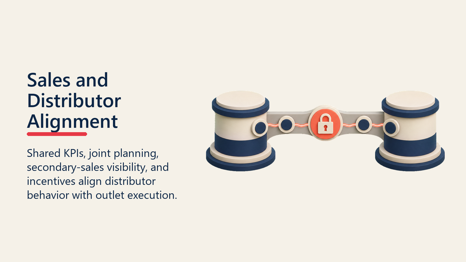 Sales and Distributor Alignment shown as manufacturer distributor alignment bridge