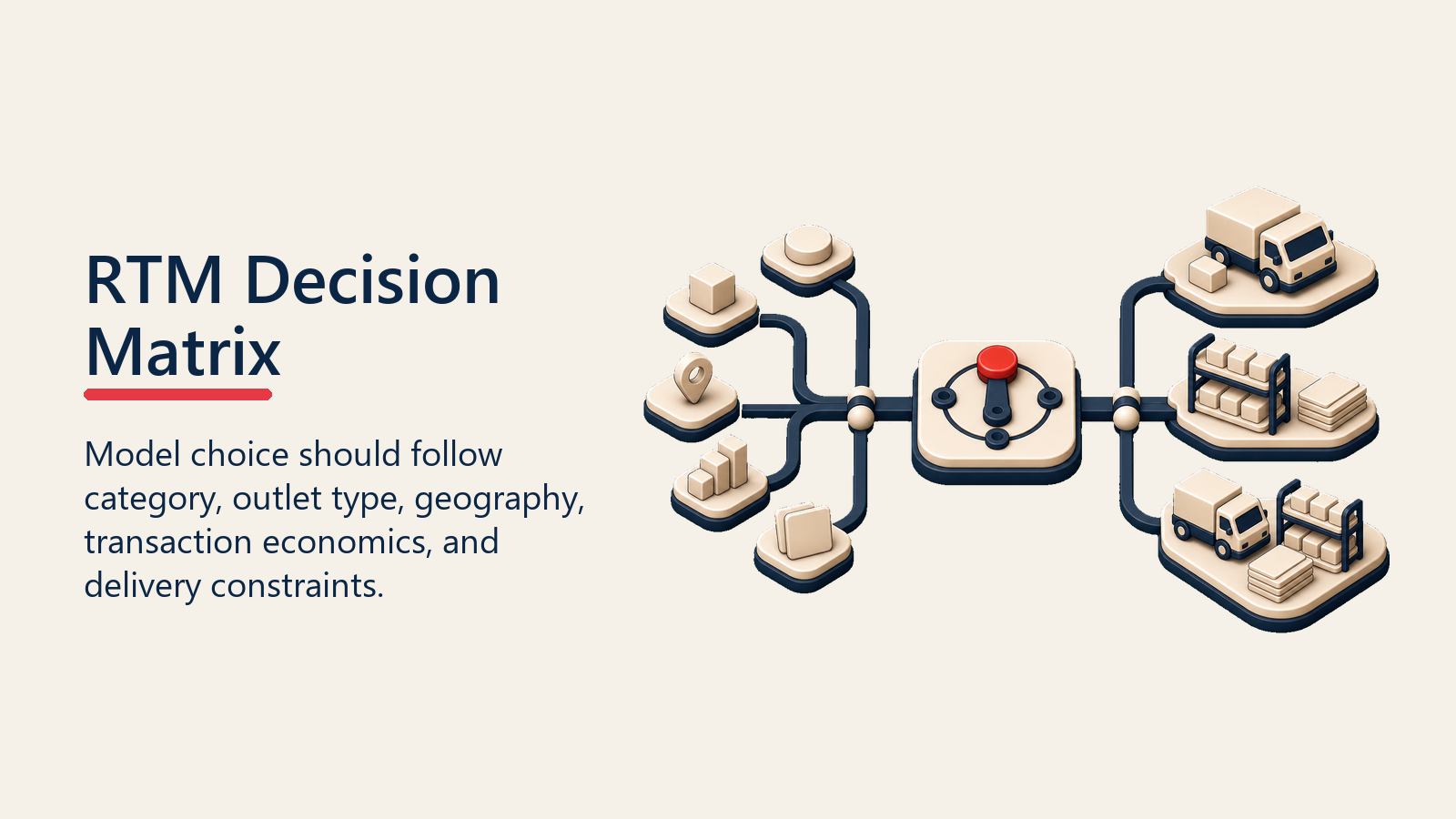 RTM Decision Matrix shown as route model selector