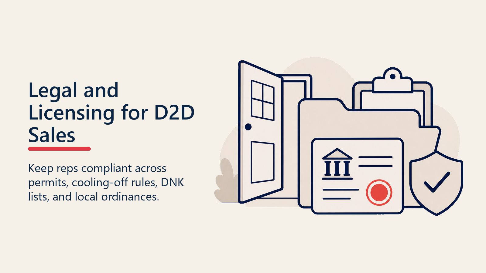 D2D Legal, Licensing and Compliance shown as compliance keyring
