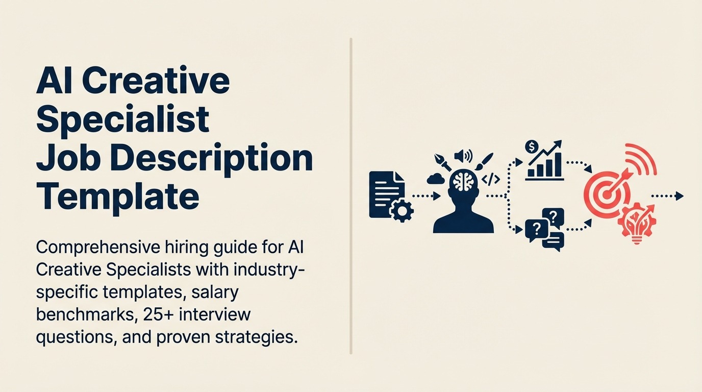 AI Creative Specialist job description illustrated by a multi-modal creative workbench and quality review aperture