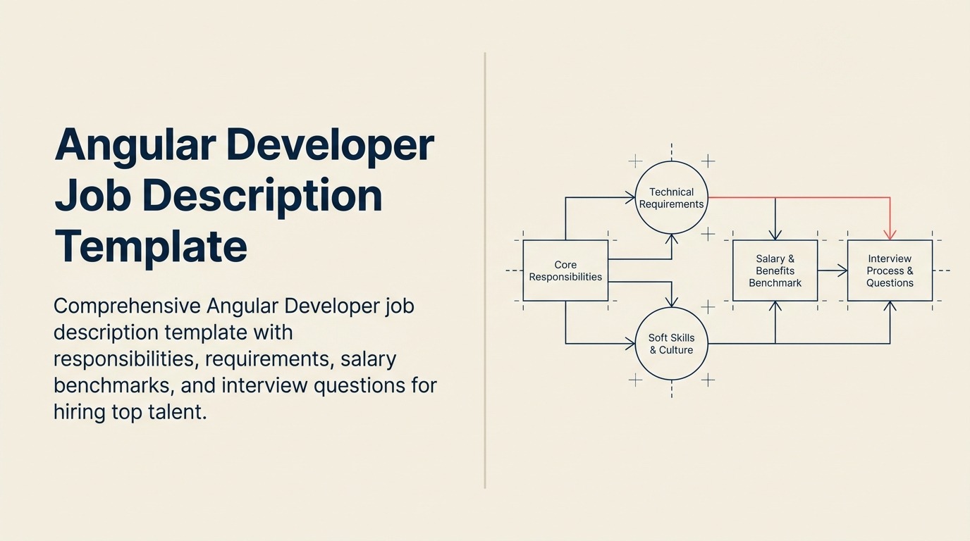 Angular Developer Job Description illustrated as modular browser frame