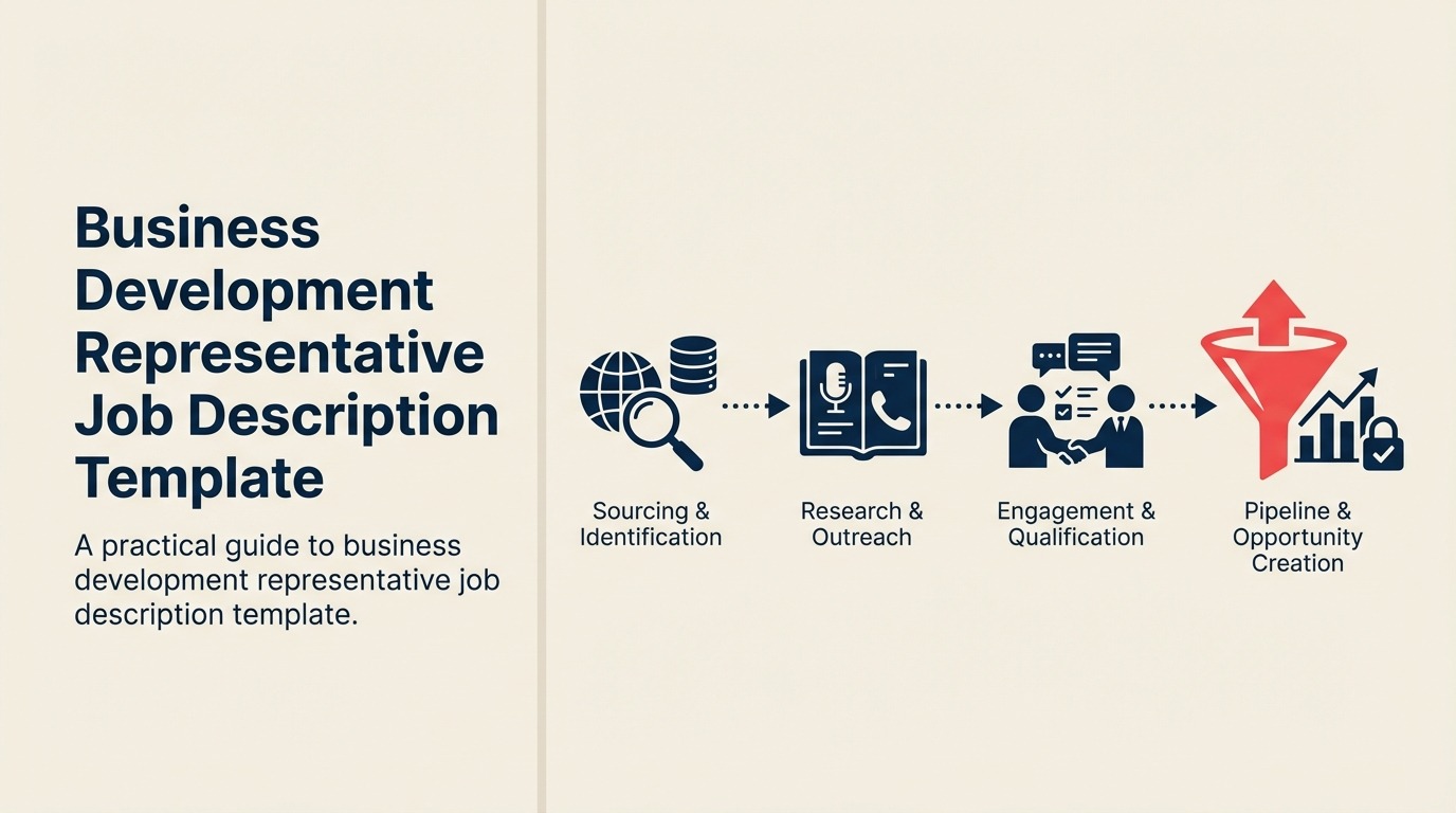 BDR Job Description for 2026 shown as signal funnel ending in meeting token