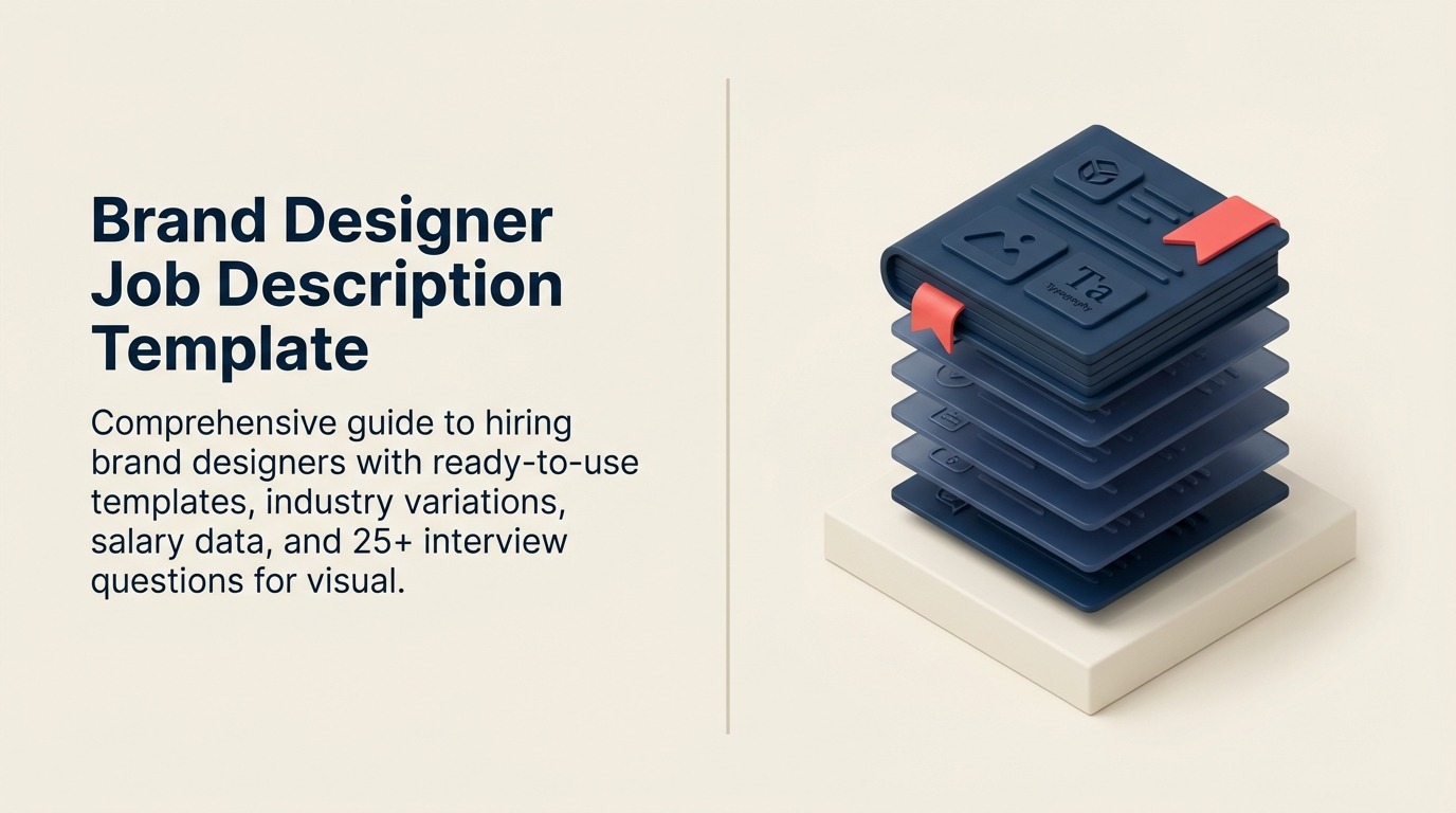 Brand Designer Job Description illustrated with brand identity system cabinet