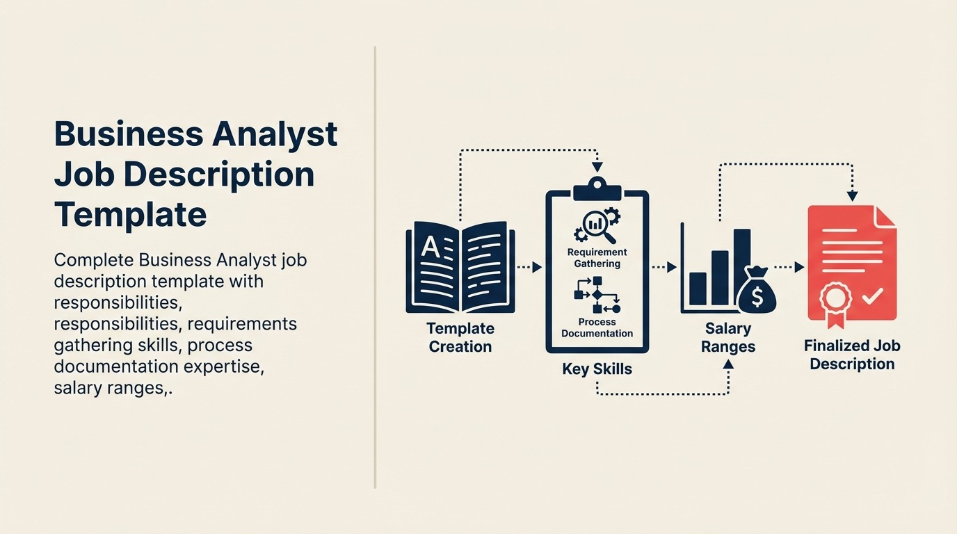 Business Analyst job description illustrated by a requirements bridge connecting stakeholder needs to a validated solution