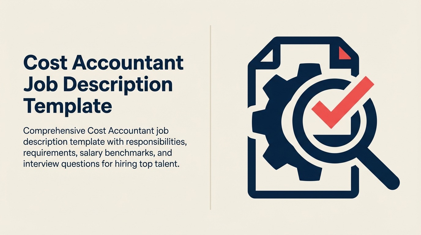 Cost Accountant Job Description illustrated with cost precision scale