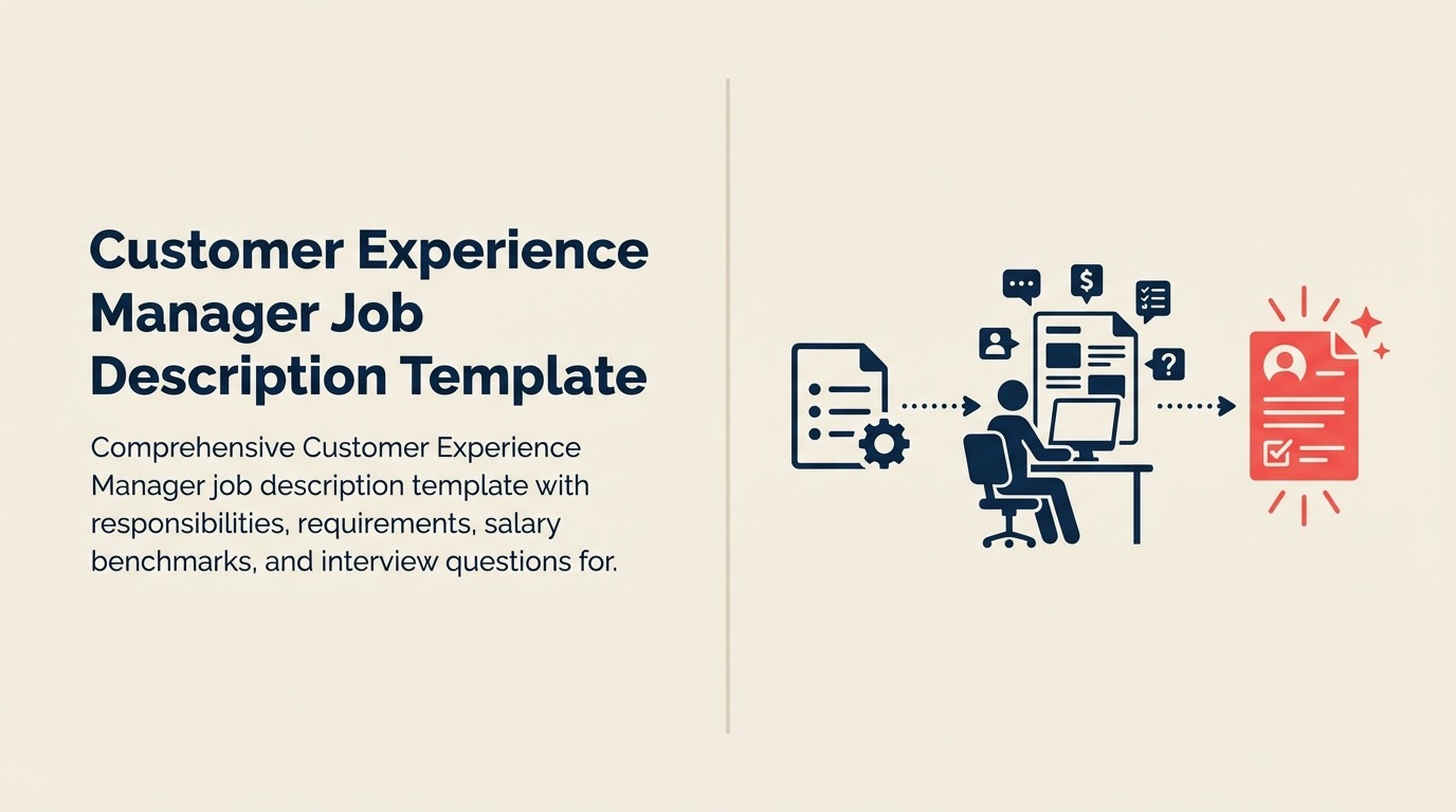 Customer Experience Manager Job Description illustrated with customer journey ribbon