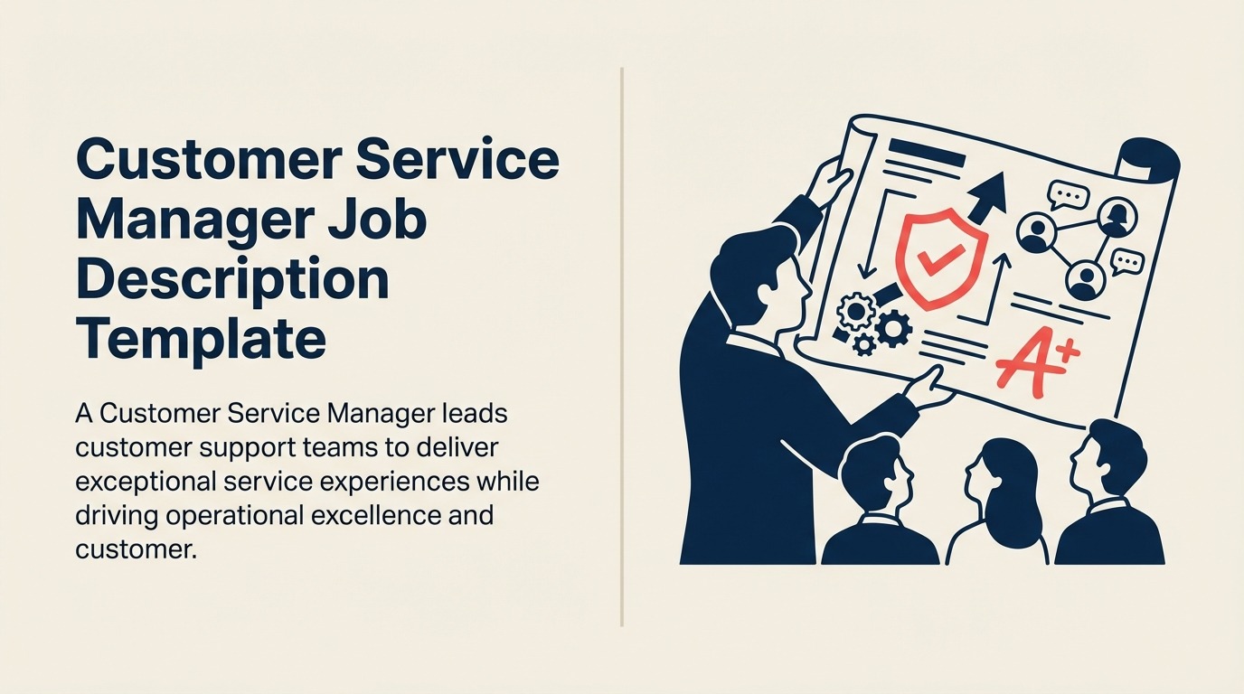 Customer Service Manager job description illustrated by a relay connecting customer feedback, team response, and improvement