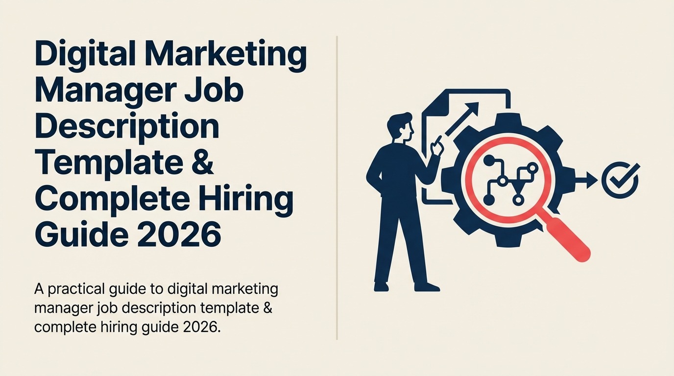 Digital marketing manager job description shown as a campaign wheel coordinating channels into growth