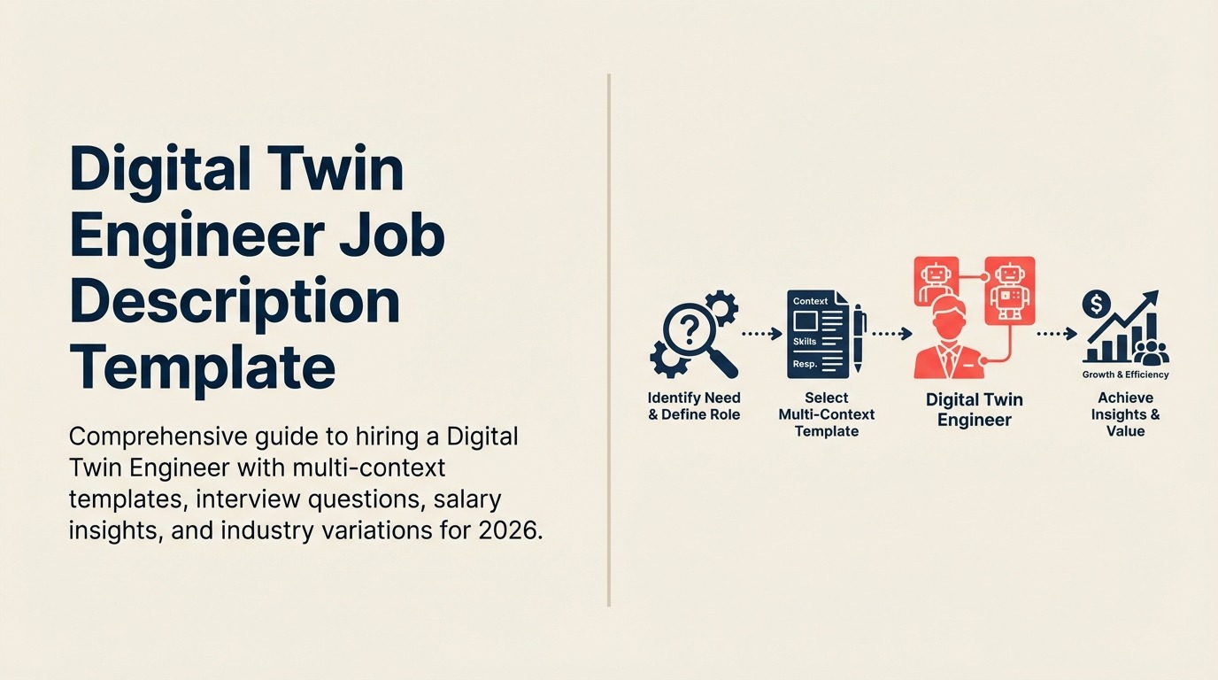 Digital twin engineer job description shown as a physical and virtual model feedback loop