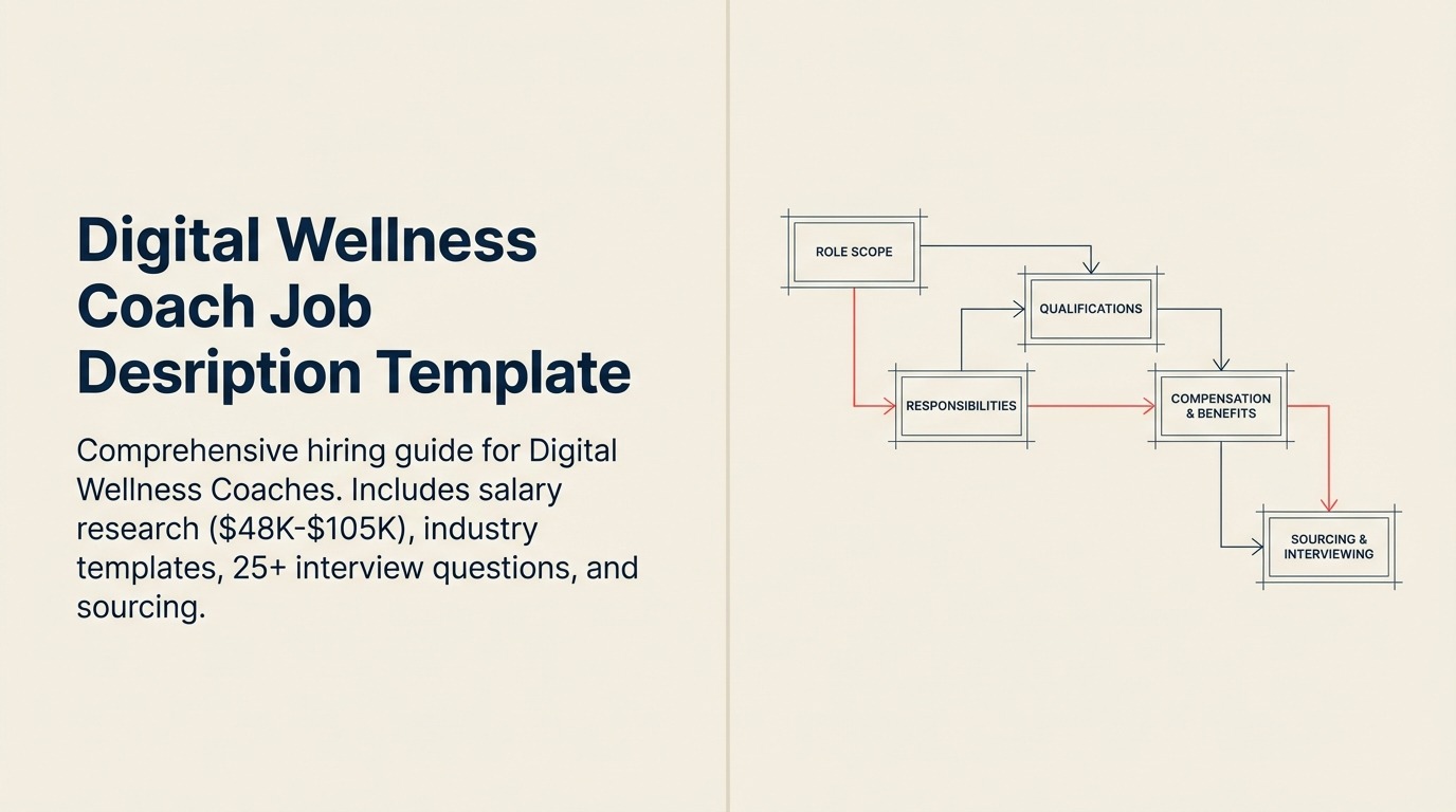 Digital wellness coach job description shown as healthy boundaries around a calm device