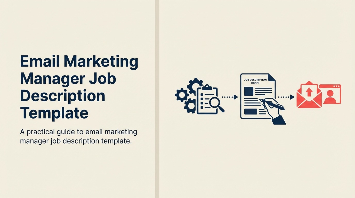 Email marketing manager job description shown as a lifecycle campaign signal switchboard