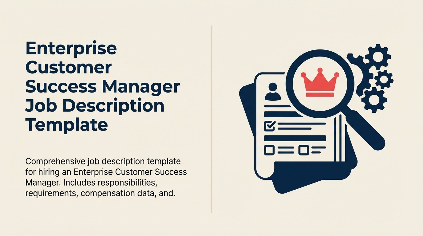 Enterprise Customer Success Manager job description shown as a strategic account vault with stakeholder keys