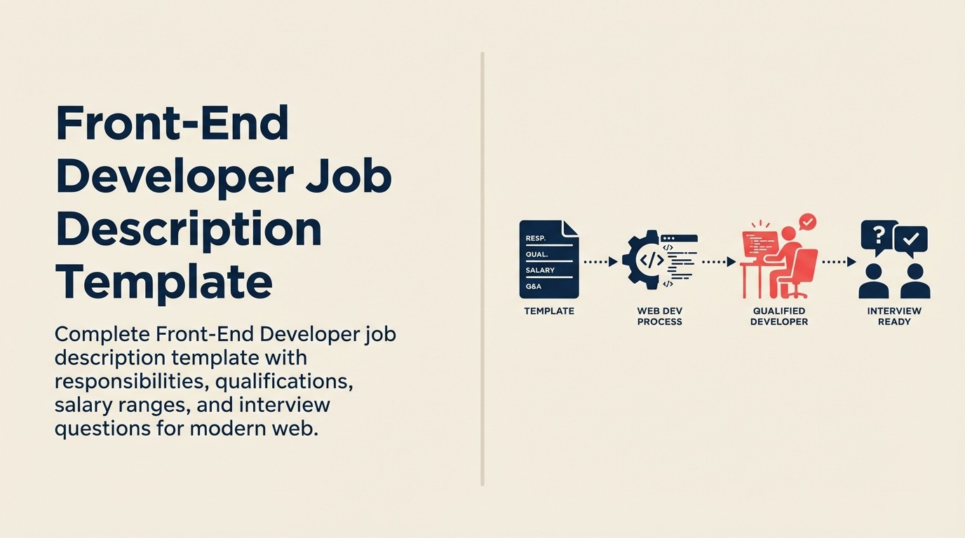 Front-end developer job description illustrated by modular interface panels and accessible code